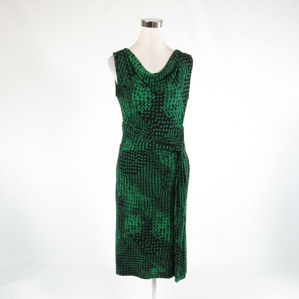 Black green DAVID LAWRENCE A-line dress S